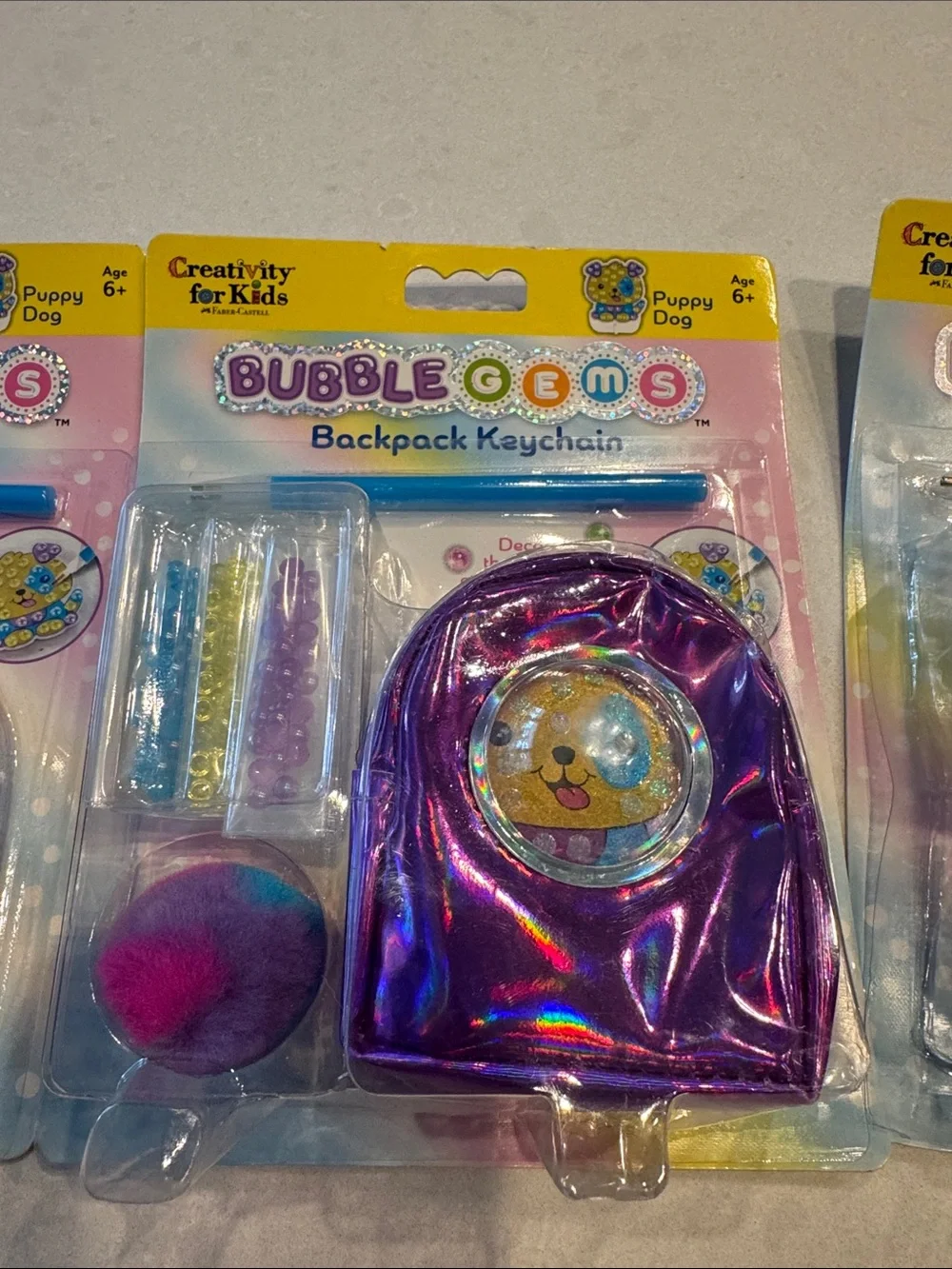 Bubble Gems Purple Backpack Keychain Craft Kit -